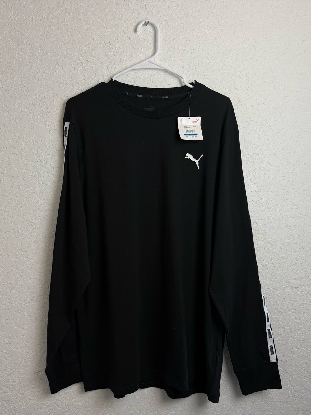 PUMA Power Men’s Long Sleeve T-Shirt Black NWT Size XL